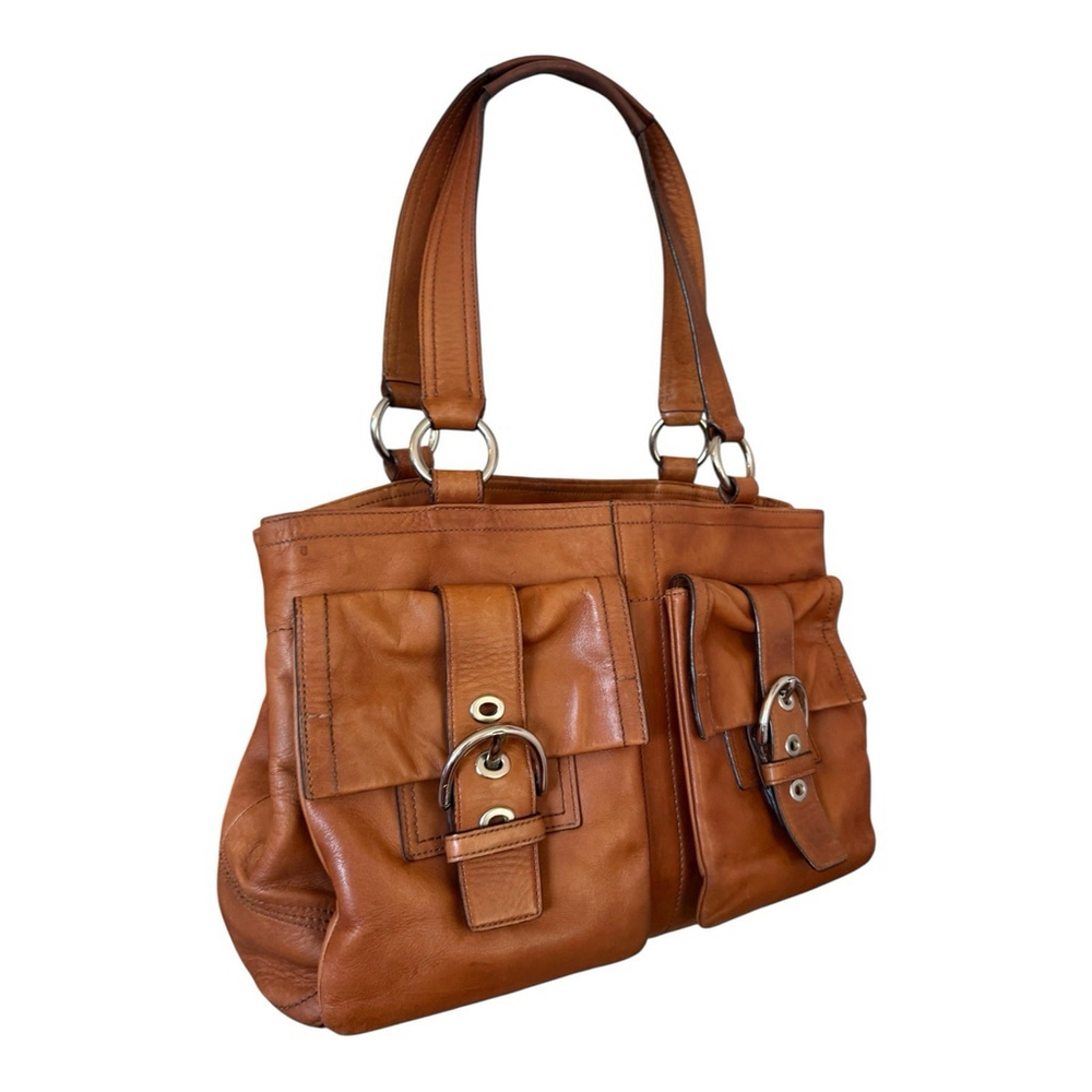 Active Seller!!Coach Soho Y2K Brandy Leather Purse Shoulder Bag Retro - Picture 3 of 14